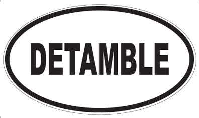 DETAMBLE - Oval Sticker