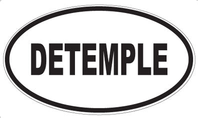 DETEMPLE - Oval Sticker