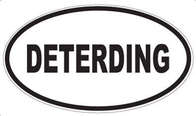 DETERDING - Oval Sticker