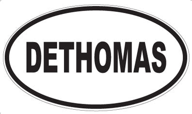 DETHOMAS - Oval Sticker