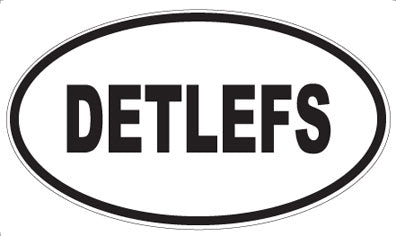 DETLEFS - Oval Sticker
