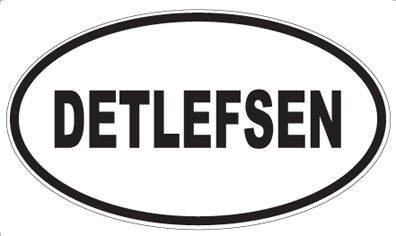 DETLEFSEN - Oval Magnet