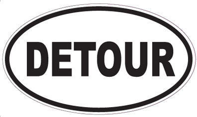 DETOUR - Oval Sticker