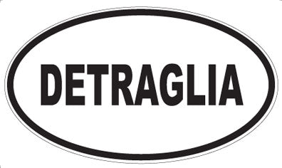 DETRAGLIA - Oval Sticker