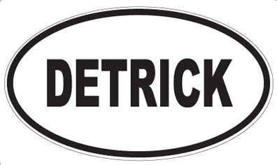 DETRICK - Oval Magnet