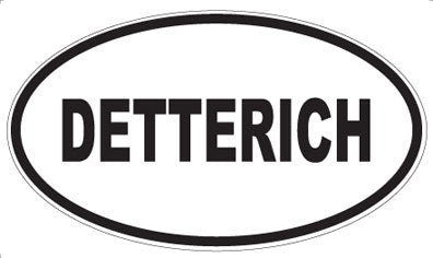 DETTERICH - Oval Sticker