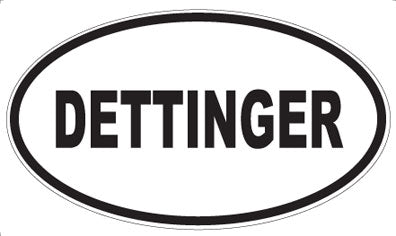 DETTINGER - Oval Sticker