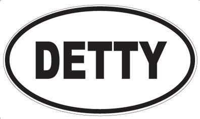 DETTY - Oval Sticker