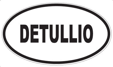 DETULLIO - Oval Sticker