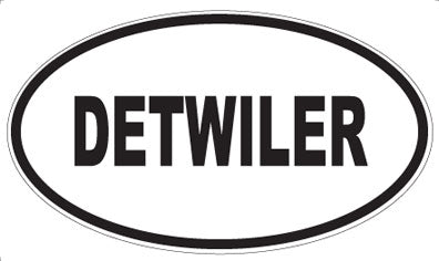 DETWILER - Oval Sticker
