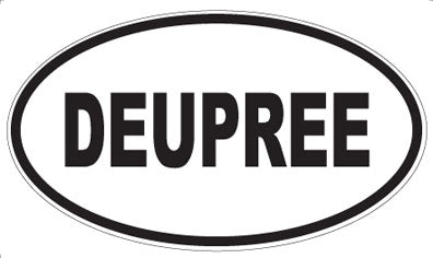 DEUPREE - Oval Magnet