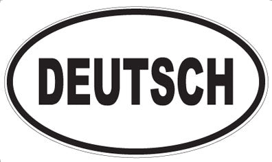 DEUTSCH - Oval Sticker