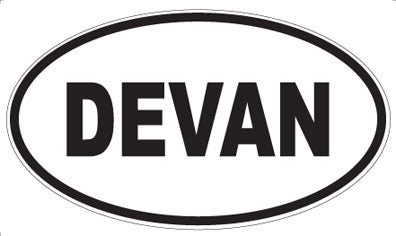 DEVAN - Oval Magnet