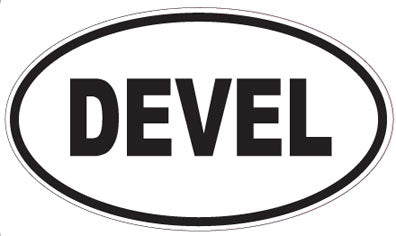 DEVEL - Oval Sticker