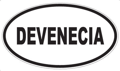 DEVENECIA - Oval Sticker