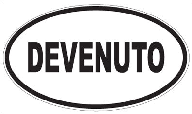 DEVENUTO - Oval Sticker