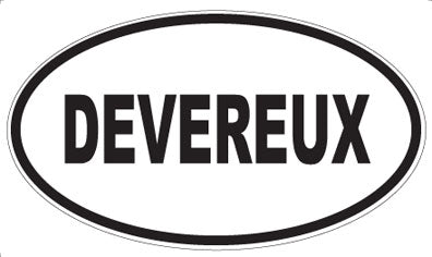 DEVEREUX - Oval Sticker