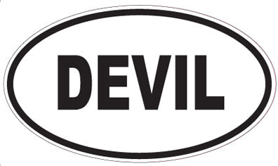 DEVIL - Oval Sticker