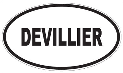 DEVILLIER - Oval Sticker