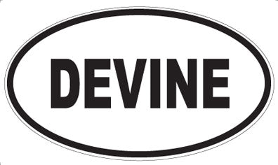 DEVINE - Oval Magnet
