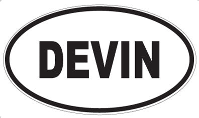 DEVIN - Oval Magnet