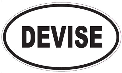 DEVISE - Oval Sticker
