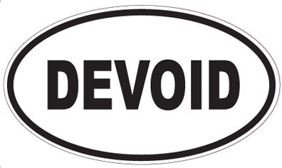 DEVOID - Oval Sticker