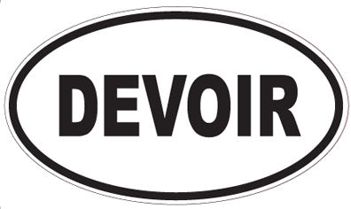 DEVOIR - Oval Sticker