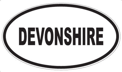 DEVONSHIRE - Oval Sticker