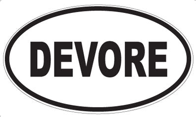 DEVORE - Oval Sticker