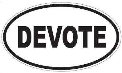 DEVOTE - Oval Sticker