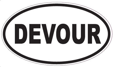 DEVOUR - Oval Sticker