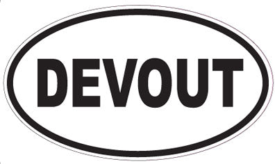 DEVOUT - Oval Sticker