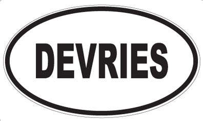 DEVRIES - Oval Magnet