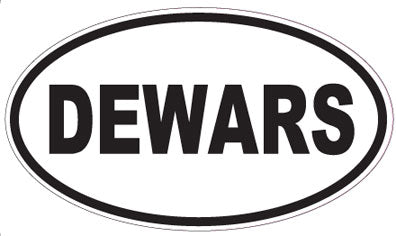 DEWARS - Oval Sticker