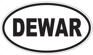 DEWAR - Oval Magnet