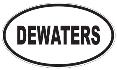 DEWATERS - Oval Sticker