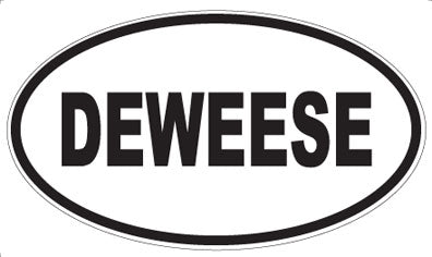 DEWEESE - Oval Sticker