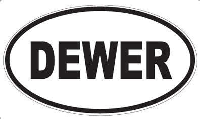 DEWER - Oval Sticker
