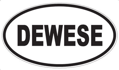 DEWESE - Oval Sticker