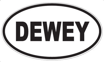 DEWEY - Oval Sticker