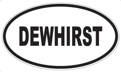 DEWHIRST - Oval Sticker