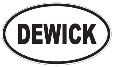 DEWICK - Oval Magnet