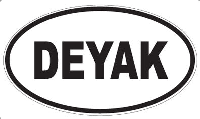 DEYAK - Oval Sticker