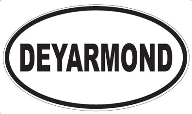 DEYARMOND - Oval Sticker