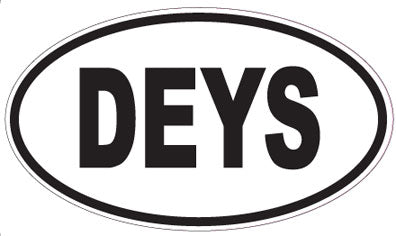 DEYS - Oval Sticker