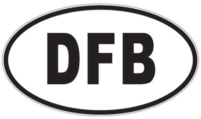 DFB - 3 Letter Initials Oval Sticker