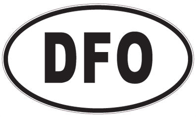 DFO - 3 Letter Initials Oval Sticker