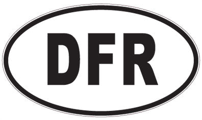 DFR - 3 Letter Initials Oval Sticker