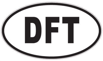 DFT - 3 Letter Initials Oval Sticker